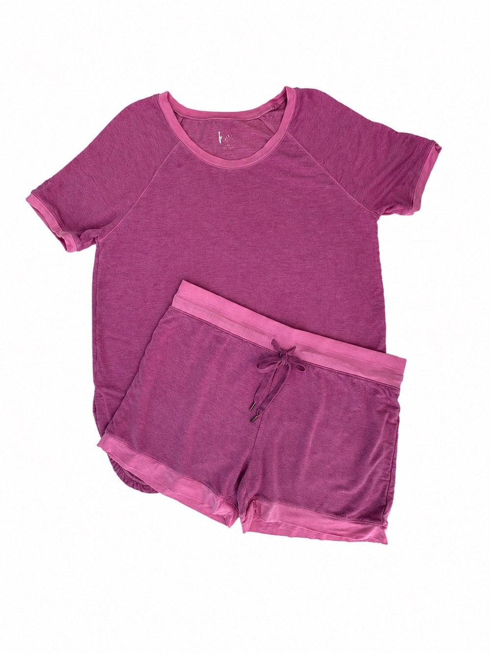 Felina Orchid Pink Soft Rayon Pajama Lounge Set Top & Shorts M Soft Girl - Picture 2 of 13